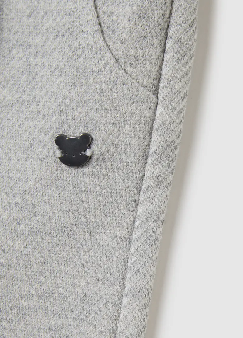 Pantaloni Da Neonato In Misto Cotone Grigi Regular Fit, Grigio miniatura 3