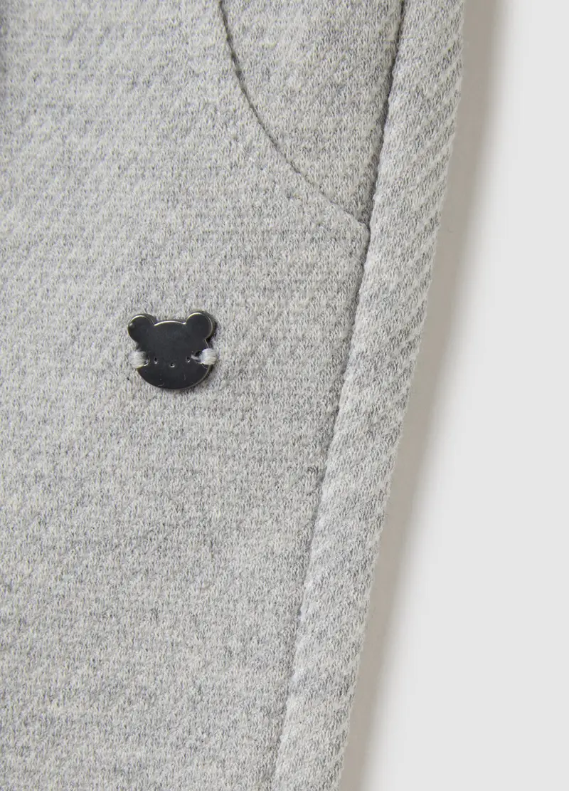 FAGOTTINO, Pantaloni Da Neonato In Misto Cotone Grigi Regular Fit, Grigio, Taglia: 1-3 miniatura 2