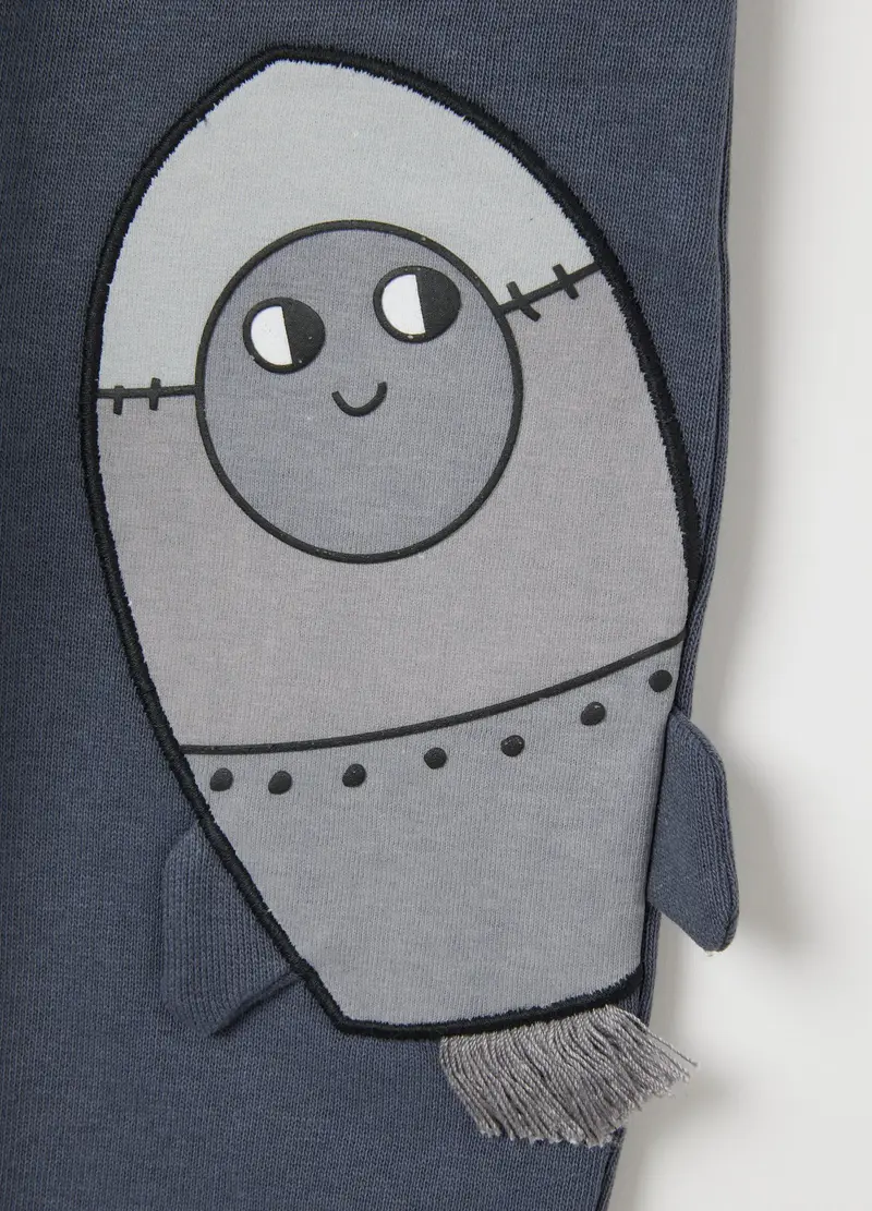 FAGOTTINO, Pantaloni Da Neonato In Puro Cotone Blu Regular Fit, Bambino, Blu, Taglia: 12-18 miniatura 2