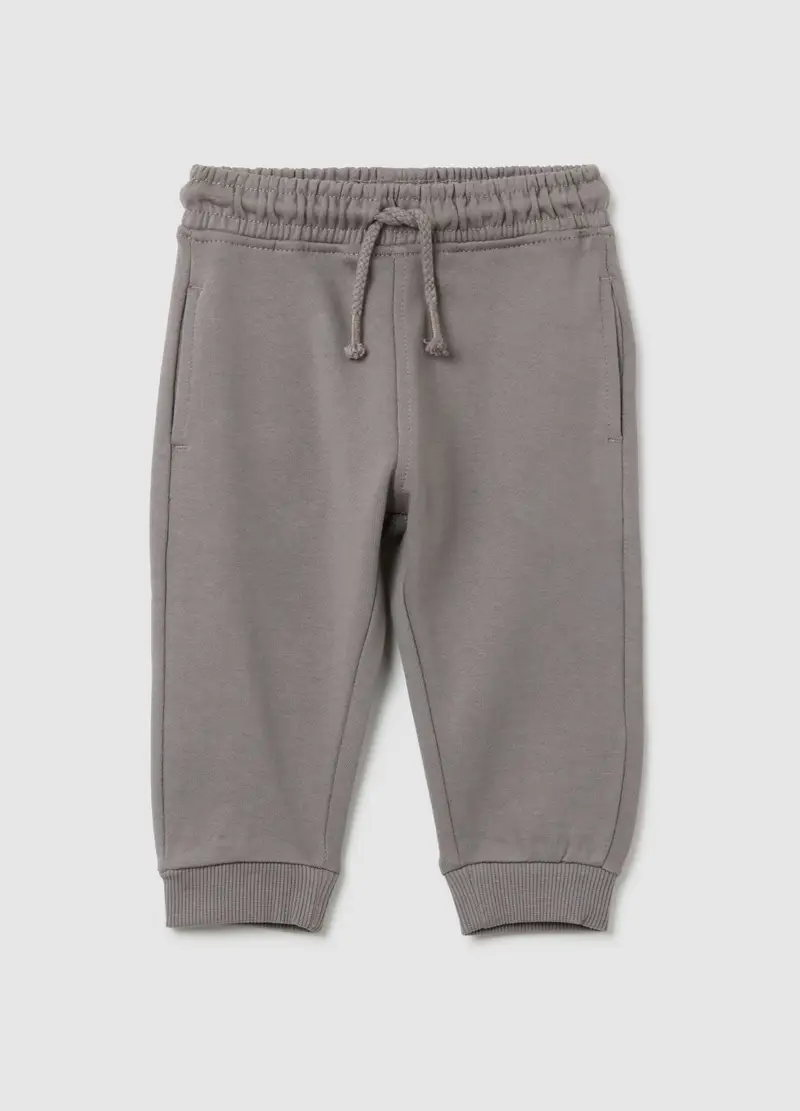 FAGOTTINO, Pantaloni Da Neonato In Puro Cotone Grigio Regular Fit, Bambino, Grigio, Taglia: 9-12
