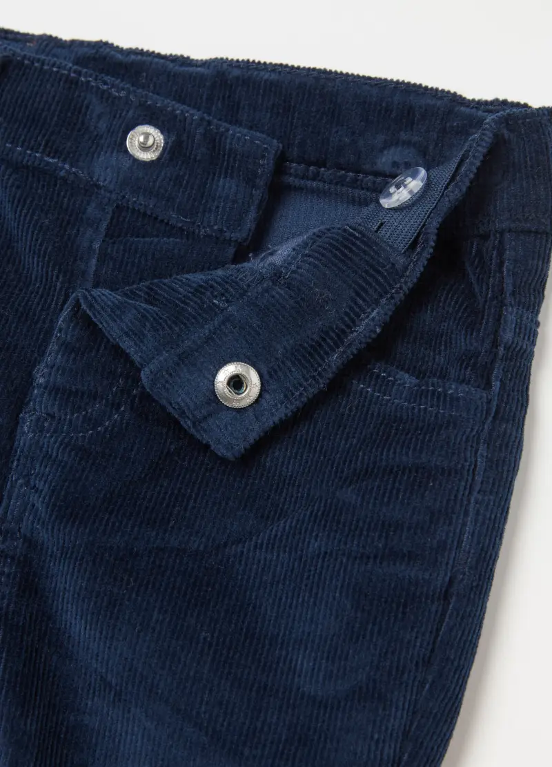 Pantaloni In Corduroy Cinque Tasche, Bambino, Blu miniatura 3