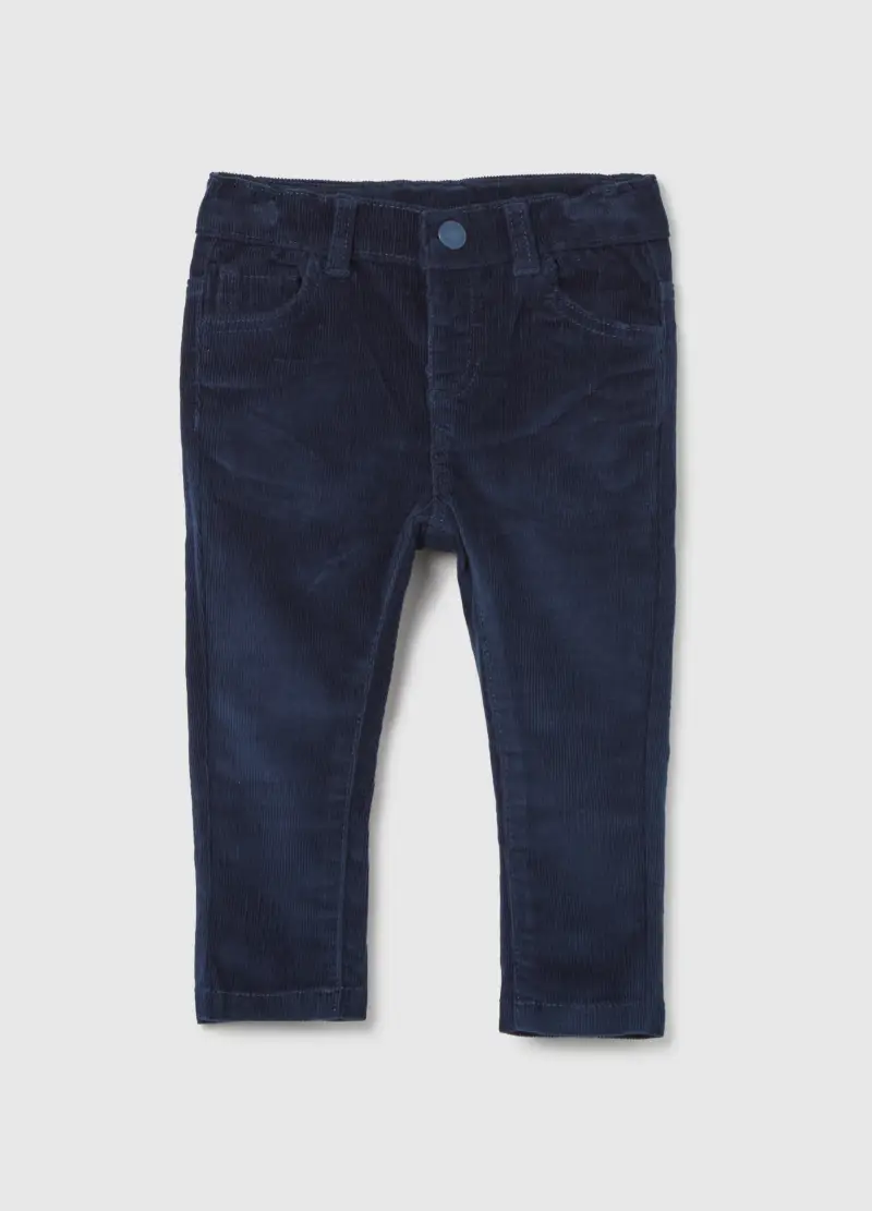Pantaloni In Corduroy Cinque Tasche, Bambino, Blu