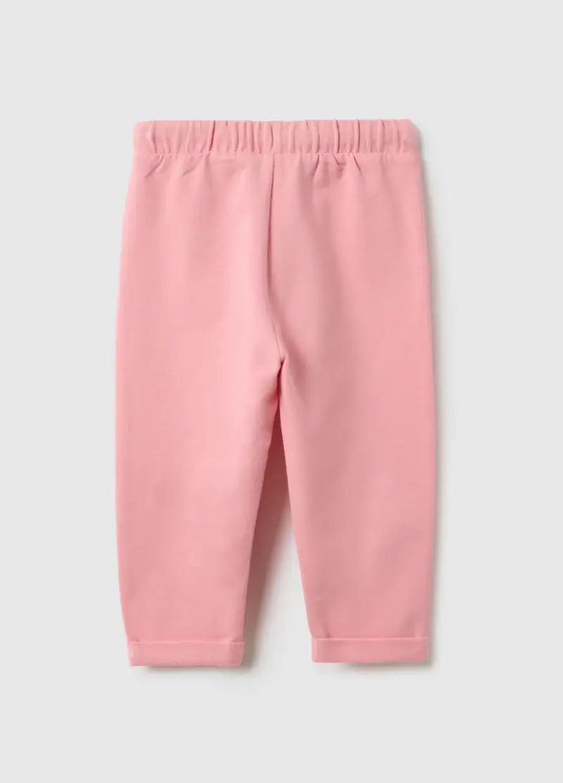 Pantaloni In Cotone Elasticizzato Rosa Da Bimba Slim Fit, Bambina, Rosa miniatura 2