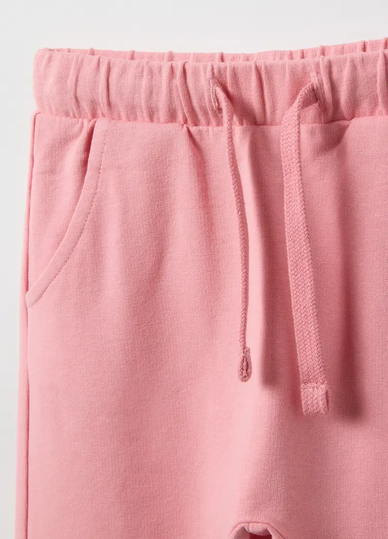 Pantaloni In Cotone Elasticizzato Rosa Da Bimba Slim Fit, Bambina, Rosa miniatura 3