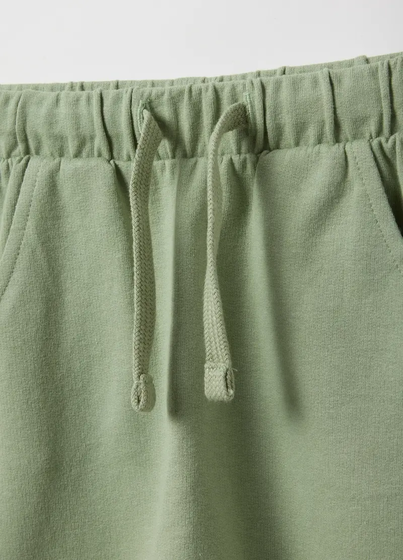 Pantaloni In Cotone Elasticizzato Verdi Da Bimba Slim Fit, Bambina, Verde miniatura 3