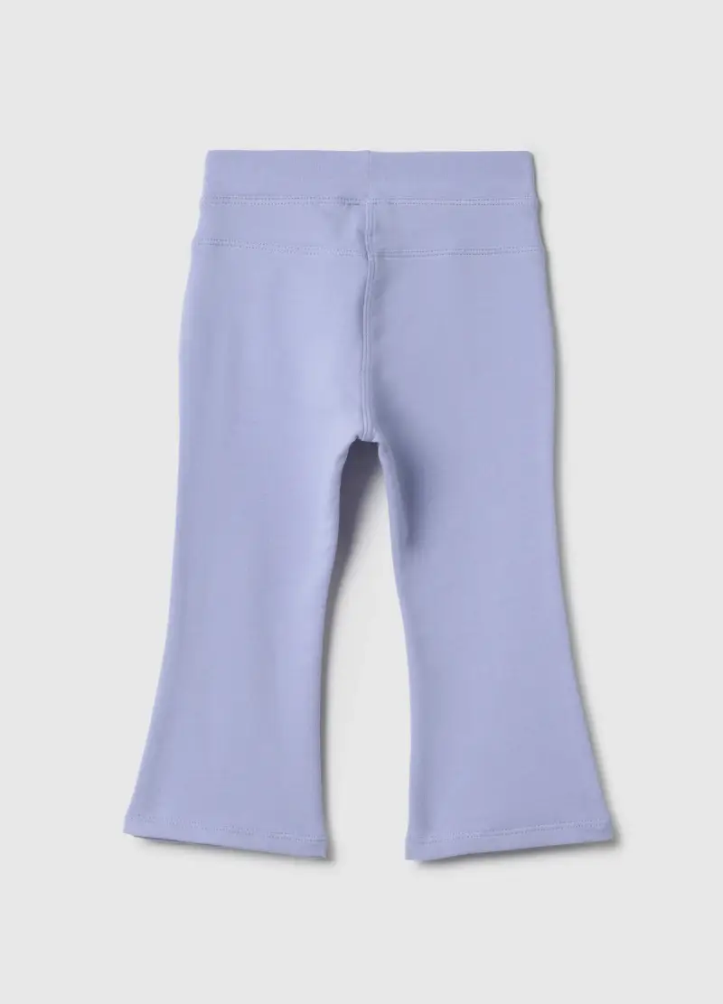 Pantaloni In Cotone Elasticizzato Viola Slim Fit Per Bimba, Bambina, Viola miniatura 2