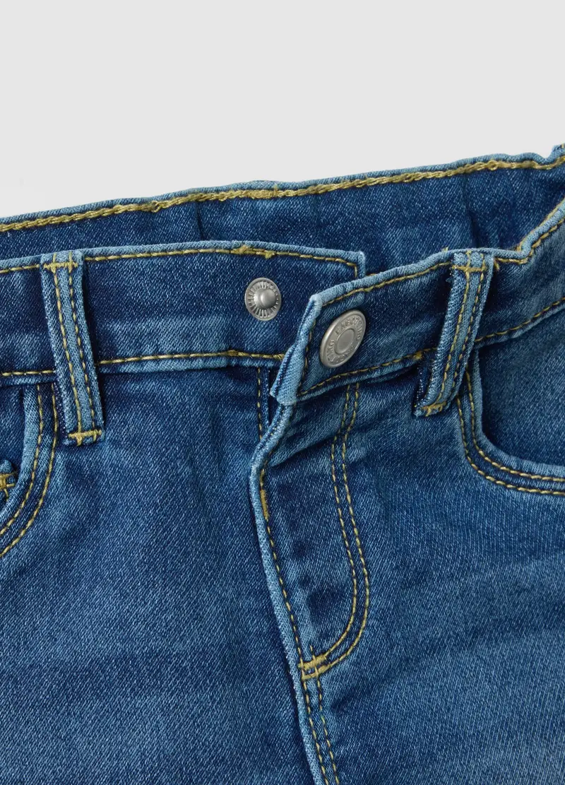 Pantaloni In Denim Elasticizzato Blu Regular Fit Da Bimbo, Bambino, Denim miniatura 3