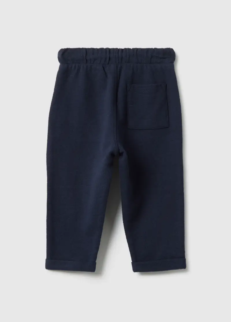 Pantaloni In Puro Cotone Blu Per Bimbo Regular Fit, Bambino, Blu miniatura 2