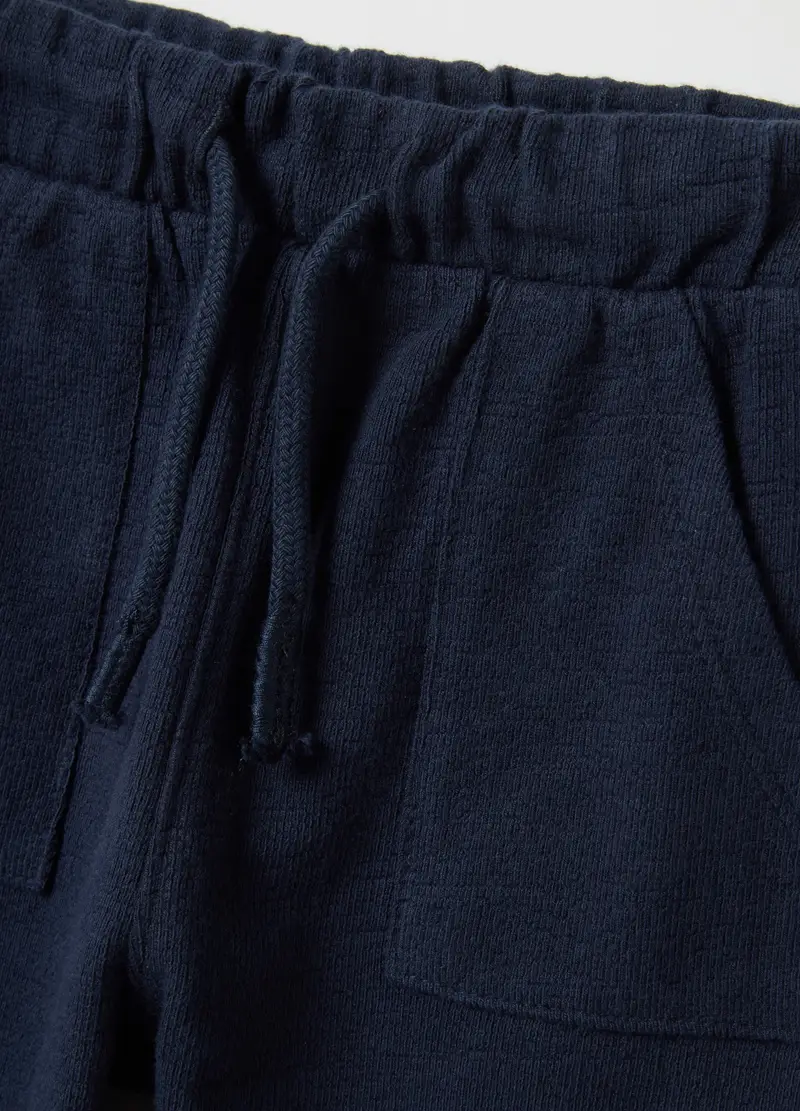 Pantaloni In Puro Cotone Blu Per Bimbo Regular Fit, Bambino, Blu miniatura 3