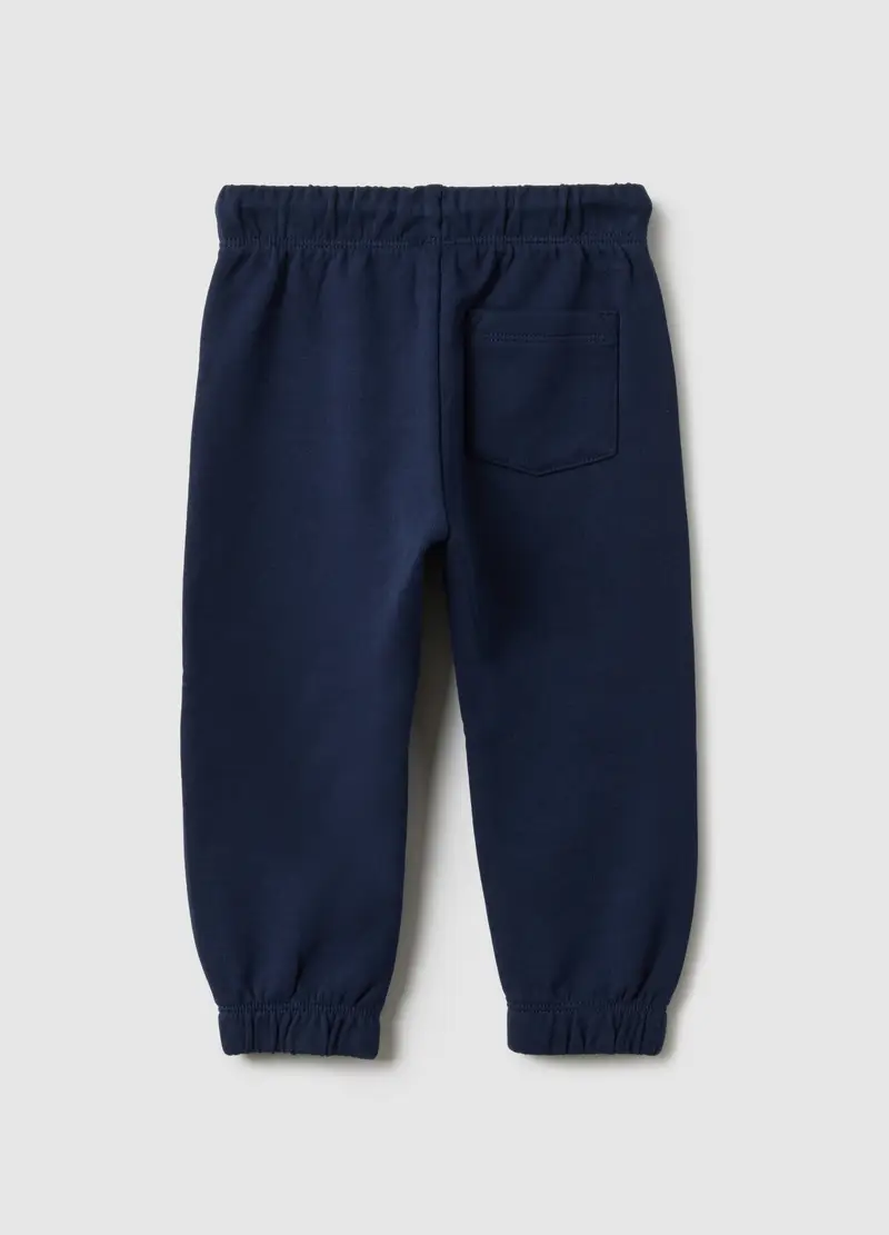Pantaloni In Puro Cotone Blu Regular Fit Per Bimbo, Bambino, Blu miniatura 2