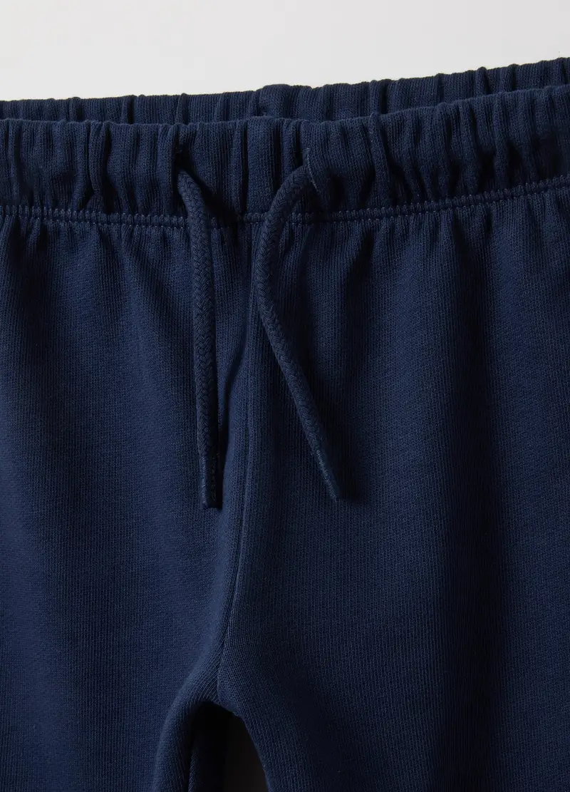 Pantaloni In Puro Cotone Blu Regular Fit Per Bimbo, Bambino, Blu miniatura 3