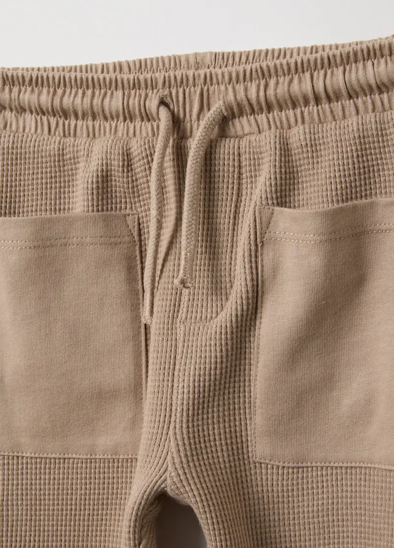 Pantaloni In Puro Cotone Marrone Regular Fit Per Bimbo, Bambino, Marrone miniatura 3