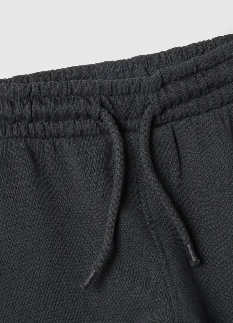 Pantaloni In Puro Cotone Nero Da Bimbo Regular Fit Design Dinosauro, Bambino, Nero miniatura 3