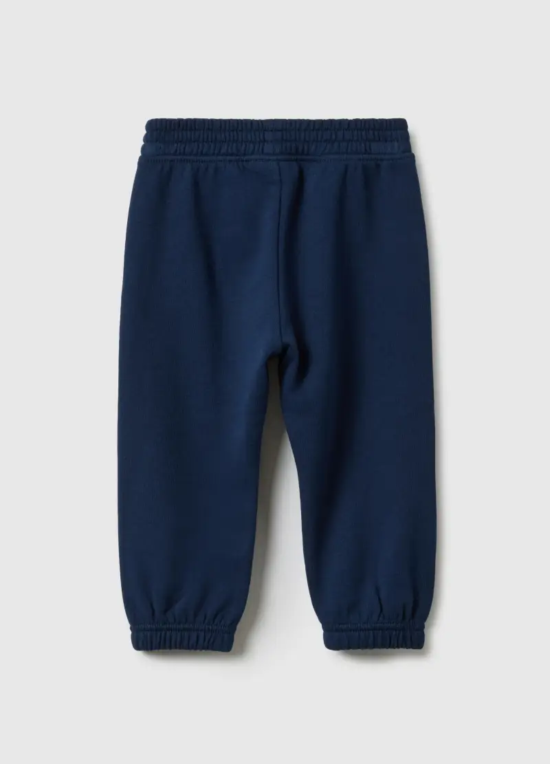 Pantaloni Jogger Blu Da Bimba In Puro Cotone Regular Fit, Bambina, Blu miniatura 2