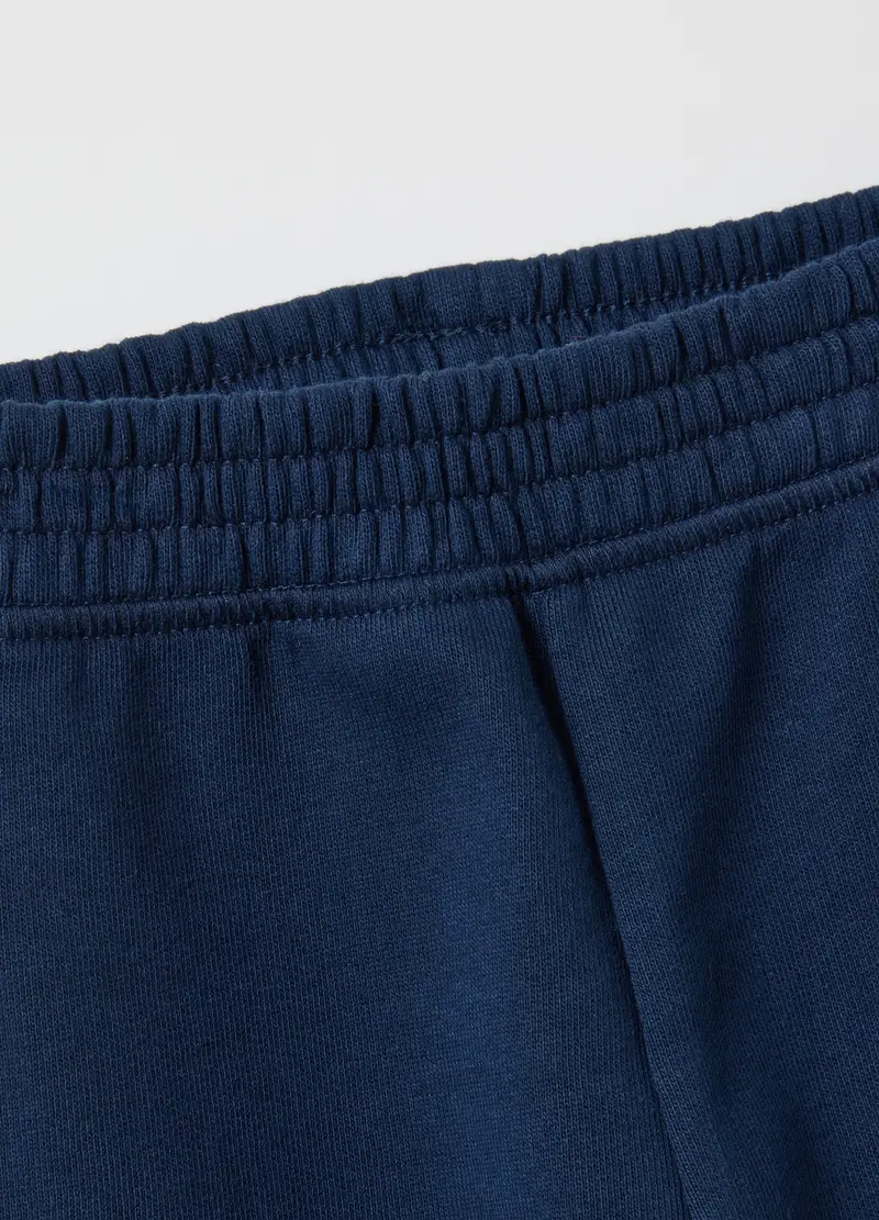 Pantaloni Jogger Blu Da Bimba In Puro Cotone Regular Fit, Bambina, Blu miniatura 3