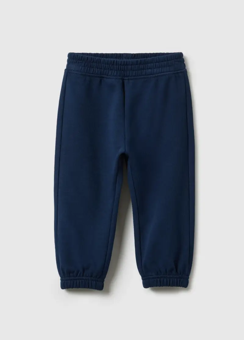 Pantaloni Jogger Blu Da Bimba In Puro Cotone Regular Fit, Bambina, Blu