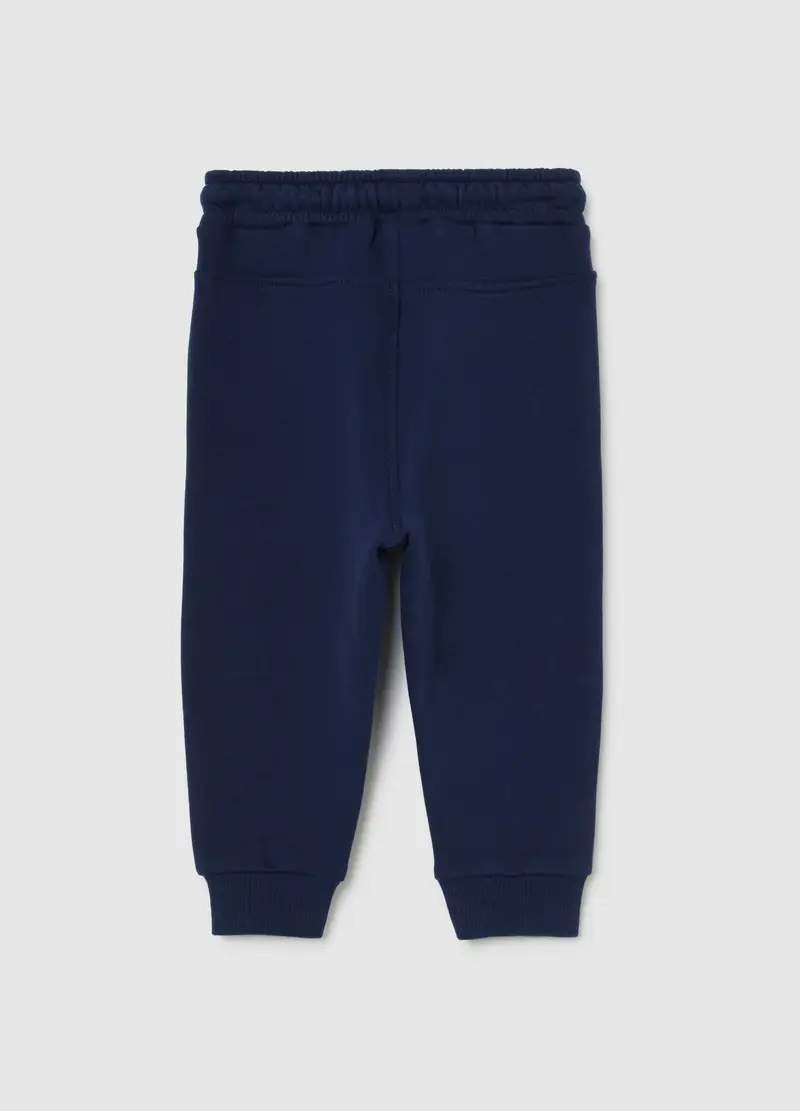 Pantaloni Jogger Blu Da Bimbo In Misto Cotone Regular Fit Con Stampa, Bambino, Blu miniatura 2