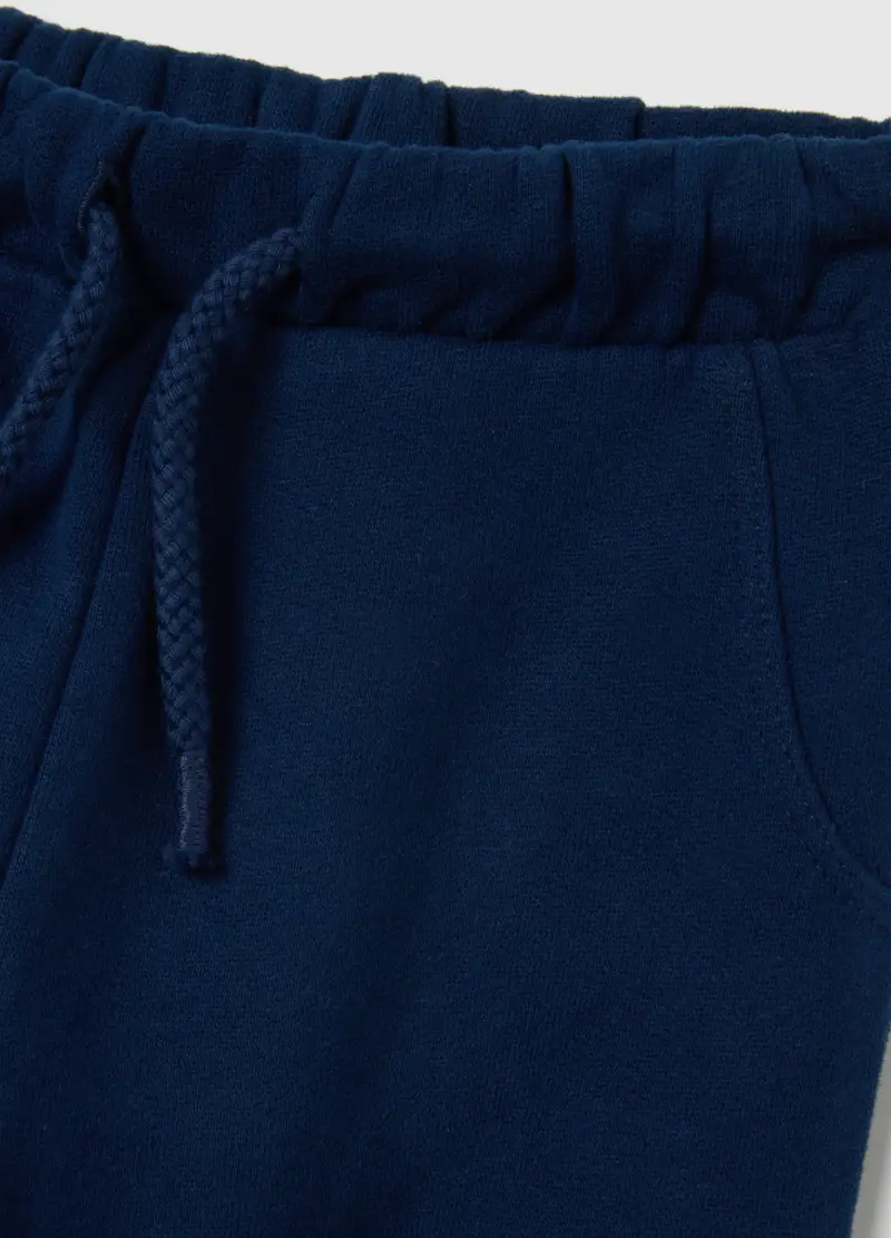 Pantaloni Jogger Blu Da Bimbo In Puro Cotone Regular Fit, Bambino, Blu miniatura 3