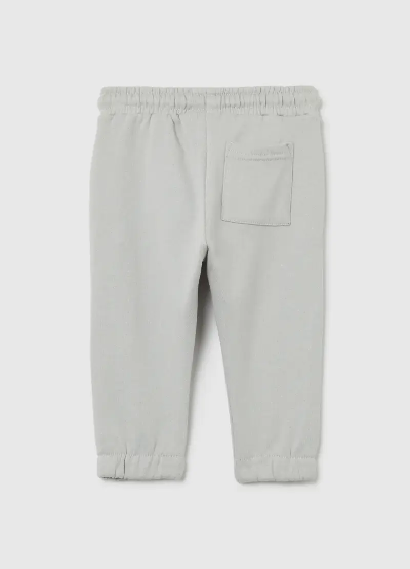 Pantaloni Jogger Corti Da Bimbo In Puro Cotone Grigio Regular Fit, Bambino, Grigio miniatura 2