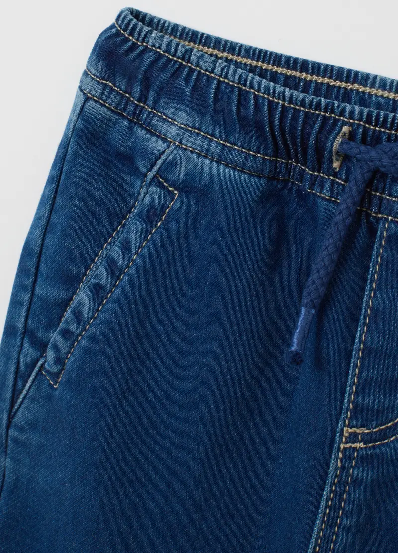 FAGOTTINO, Pantaloni Jogger Da Bambino In Denim Blu Regular Fit, Blu, Taglia: 12-18 miniatura 2