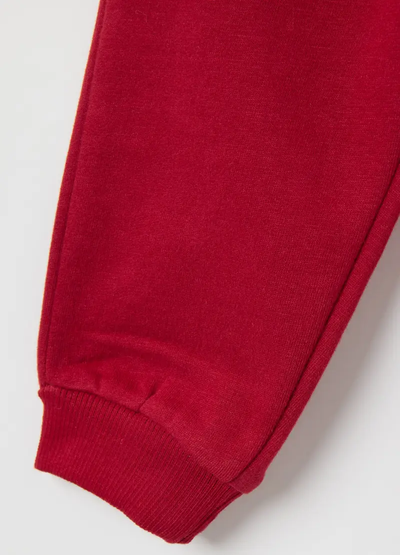 FAGOTTINO, Pantaloni Jogger Da Bambino In Puro Cotone Rossi, Neonato, Rosso, Taglia: 3-6 miniatura 3