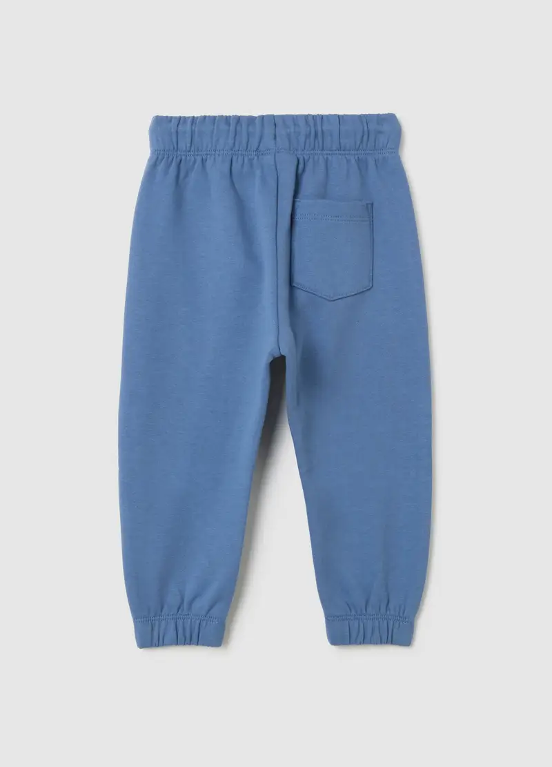 Pantaloni Jogger Da Bimbo In Puro Cotone Blu Regular Fit, Bambino, Blu miniatura 2