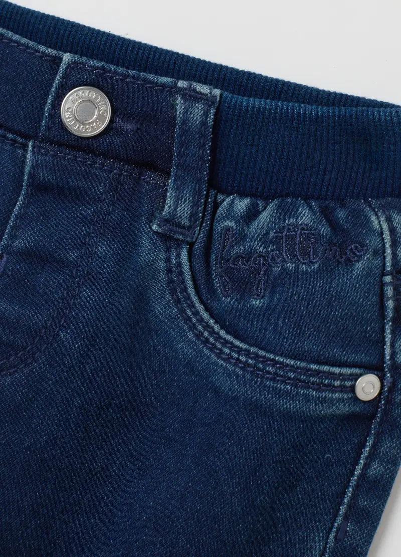 FAGOTTINO, Pantaloni Jogger Da Neonato In Denim Regular Fit, Denim, Taglia: 6-9 miniatura 2