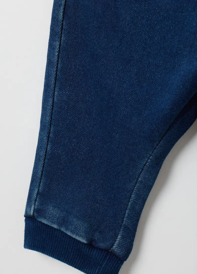 FAGOTTINO, Pantaloni Jogger Da Neonato In Denim Regular Fit, Denim, Taglia: 6-9 miniatura 3