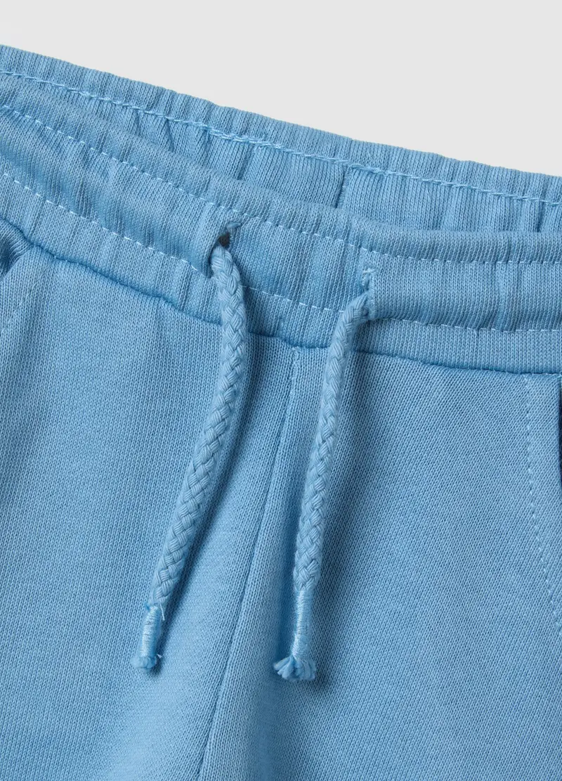 Pantaloni Jogger In Puro Cotone Azzurro Da Bimbo Regular Fit, Bambino, Azzurro miniatura 3