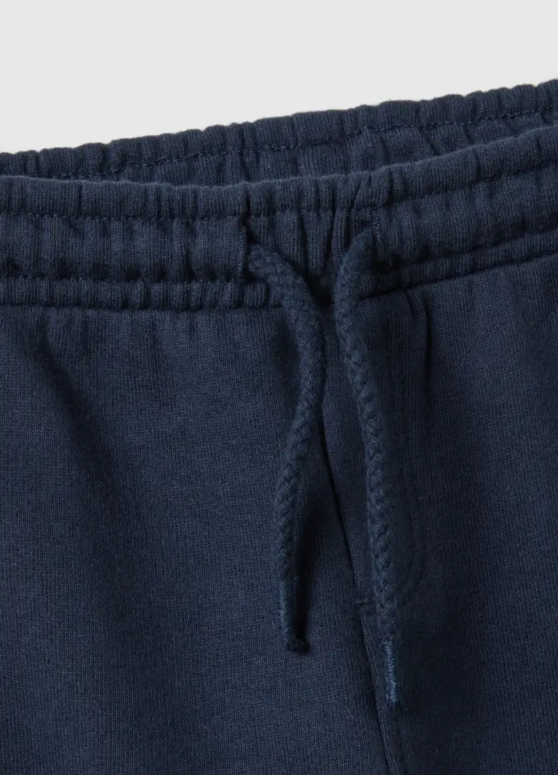 Pantaloni Jogger In Puro Cotone Blu Per Bimbo Regular Fit, Bambino, Blu miniatura 2