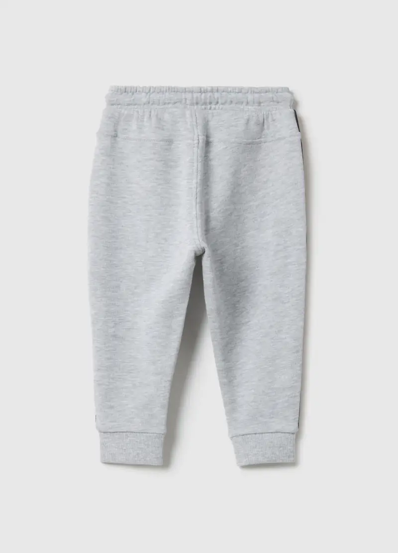 Pantaloni Jogger In Puro Cotone Grigi Per Bimbo Regular Fit, Bambino, Grigio miniatura 2