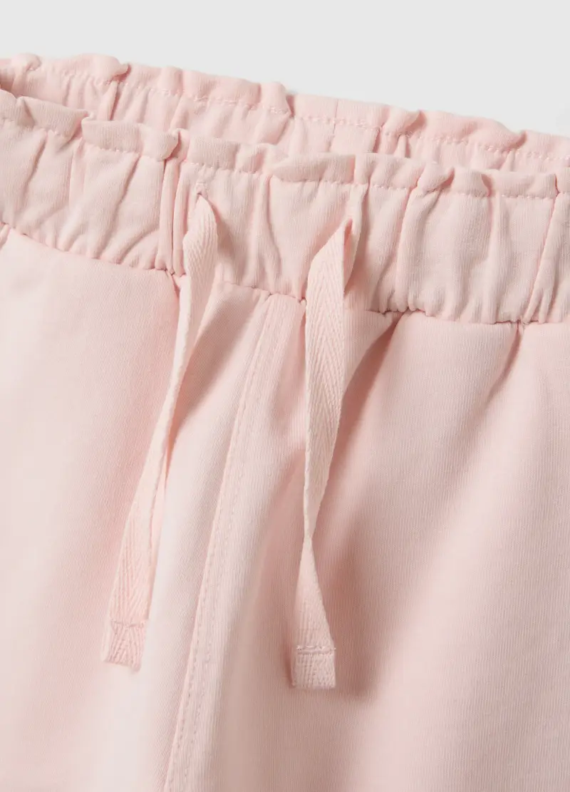 Pantaloni Jogger Rosa Da Bimba In Cotone Elasticizzato Regular Fit, Bambina, Rosa miniatura 3