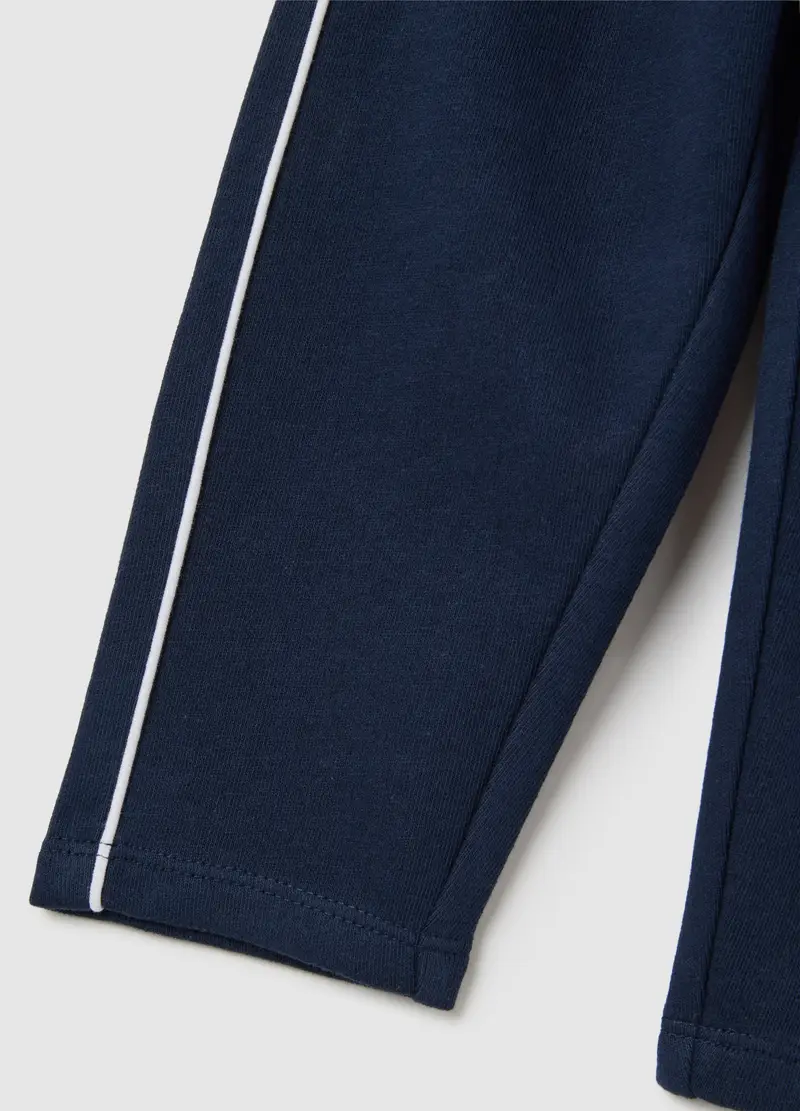 FAGOTTINO, Pantaloni Joggers Da Bambino In Puro Cotone Blu Regular Fit, Blu, Taglia: 12-18 miniatura 3