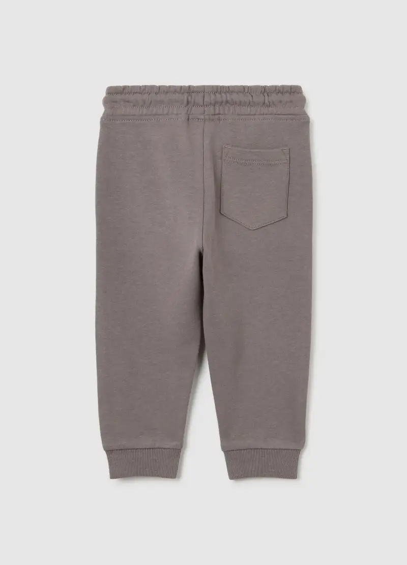 Pantaloni Per Bimbo In Puro Cotone Grigi Regular Fit, Bambino, Grigio miniatura 2