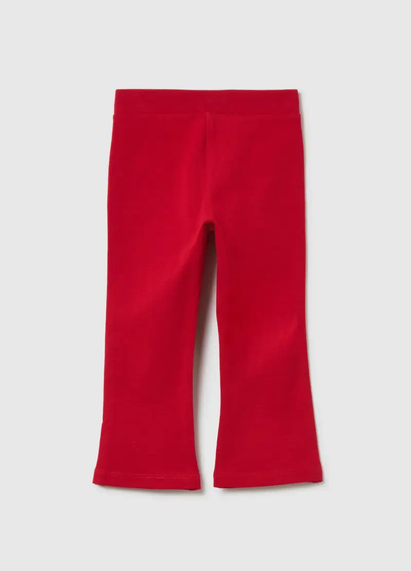 Pantaloni Rossi A Zampa Da Bambina, Rosso miniatura 2