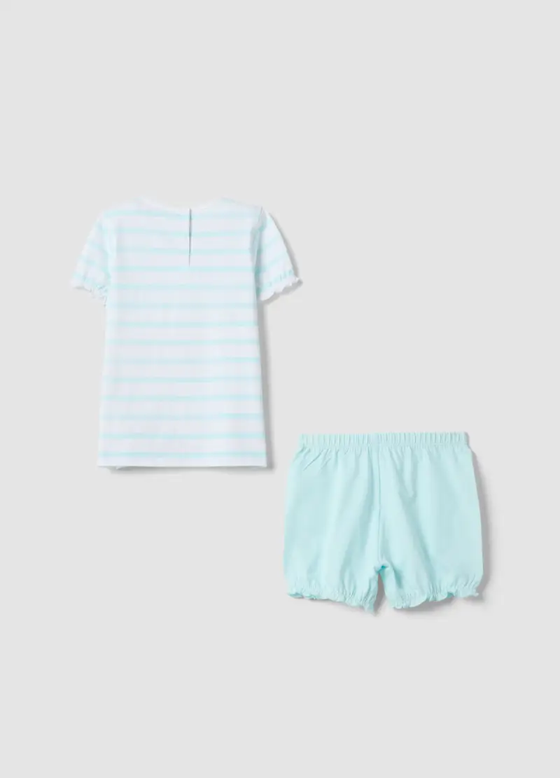 Pigiama Corto In Puro Cotone Multicolor Da Neonata Con Aristogatti, Bambina, Multicolor miniatura 2