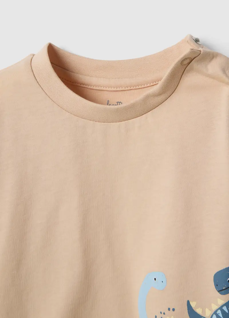 Pigiama Corto In Puro Cotone Multicolor Da Neonato Con Dinosauri, Bambino, Multicolor miniatura 3