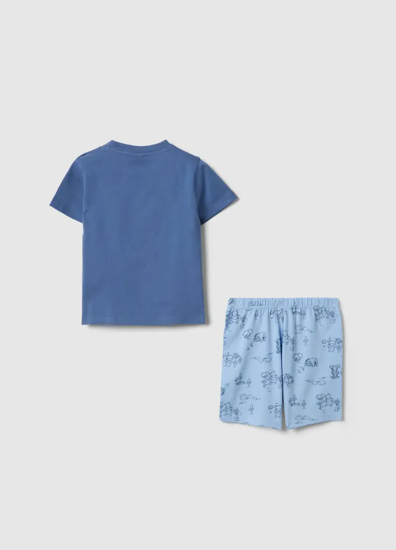 Pigiama Corto In Puro Cotone Multicolor Da Neonato Con Winnie-the-pooh, Bambino, Multicolor miniatura 2