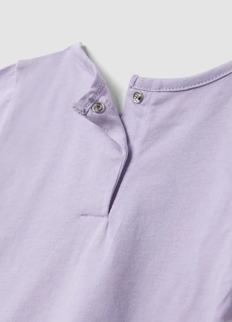 Pigiama Corto In Puro Cotone Viola Da Neonata Regular Fit Con Stampa, Bambina, Viola miniatura 3