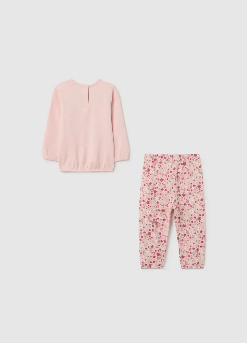 Pigiama Da Neonata In Puro Cotone Multicolor Con Stampa Floreale, Bambina, Rosa miniatura 2