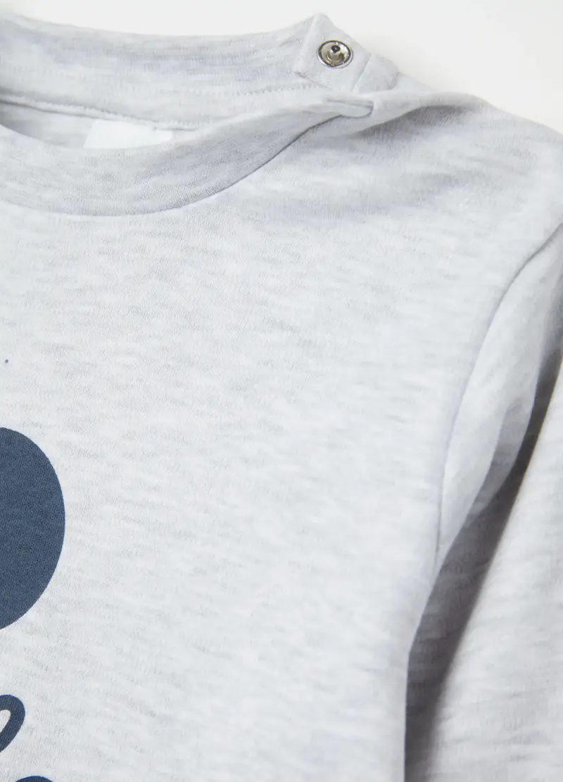 Pigiama In Cotone Bio Con Stampa Topolino, Bambino, Multicolor miniatura 3