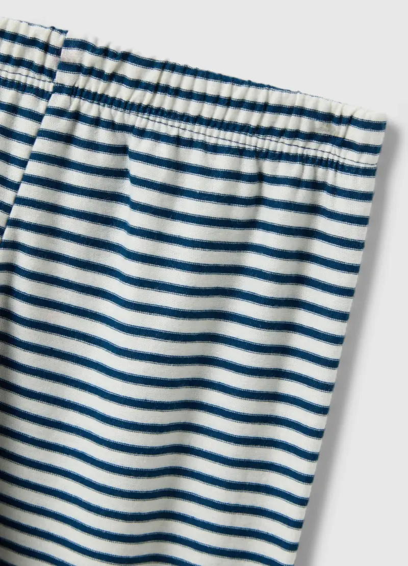 , Pigiama In Puro Cotone A Righe Multicolor Da Neonato Con Stampa, Bambino, Multicolor miniatura 3