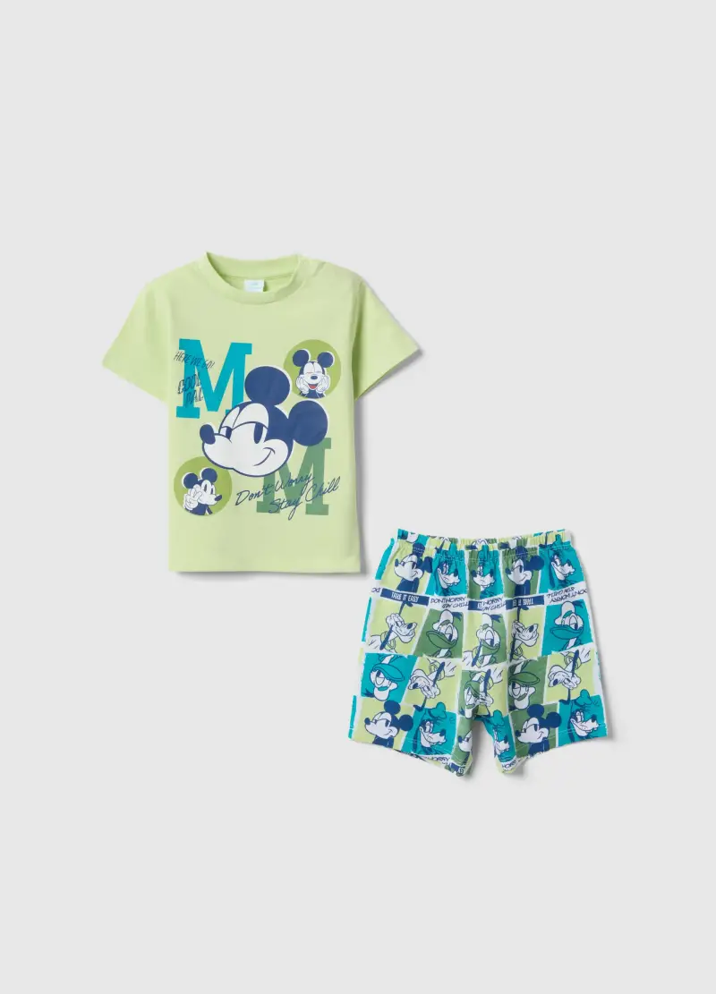 Pigiama In Puro Cotone Multicolor Con Stampa Mickey Mouse Per Neonati, Bambino, Multicolor