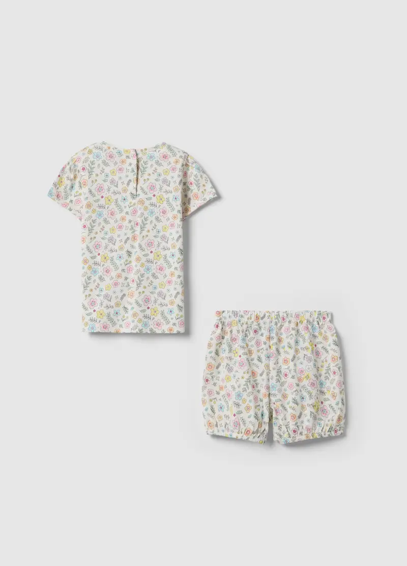 Pigiama In Puro Cotone Multicolor Da Neonata Con Design Floreale, Bambina, Multicolor miniatura 2