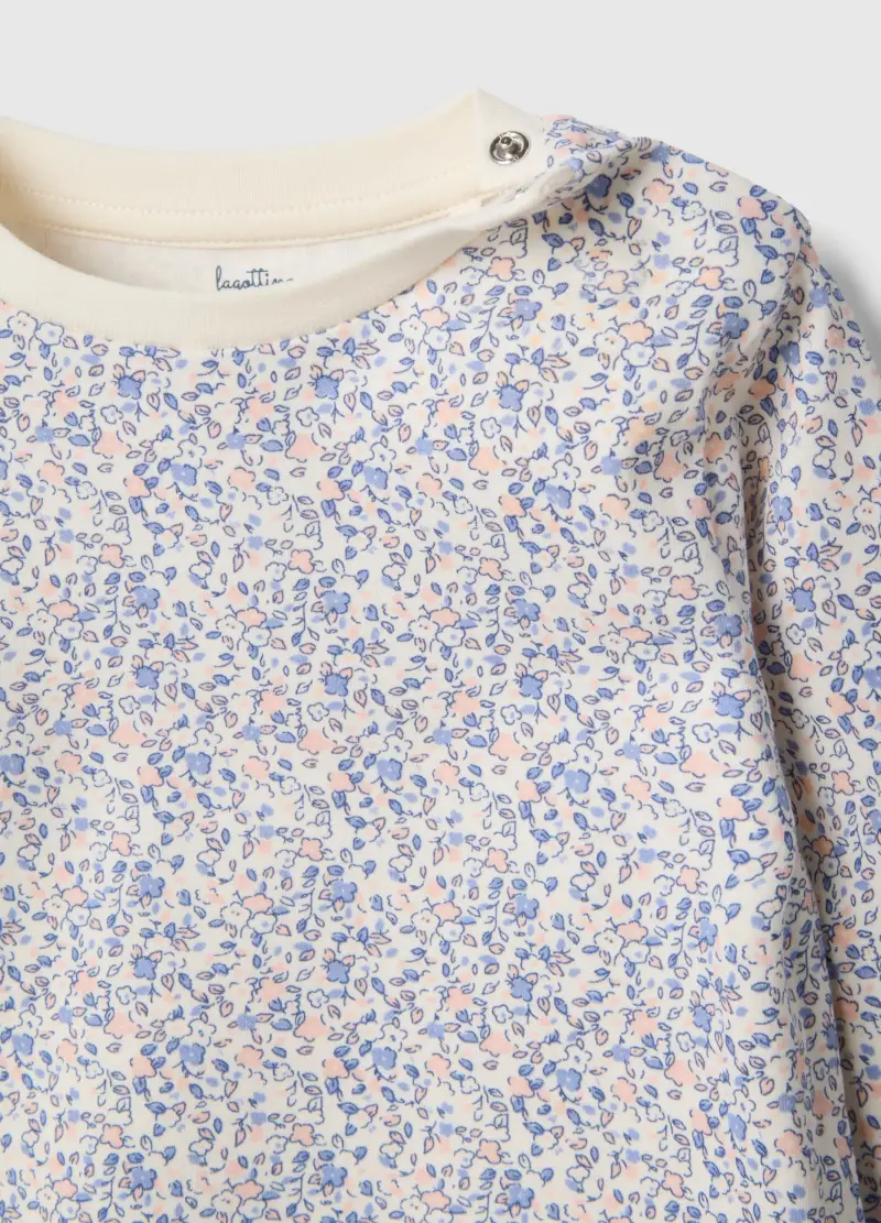 Pigiama In Puro Cotone Multicolor Da Neonato Con Design Floreale, Bambina, Multicolor miniatura 3