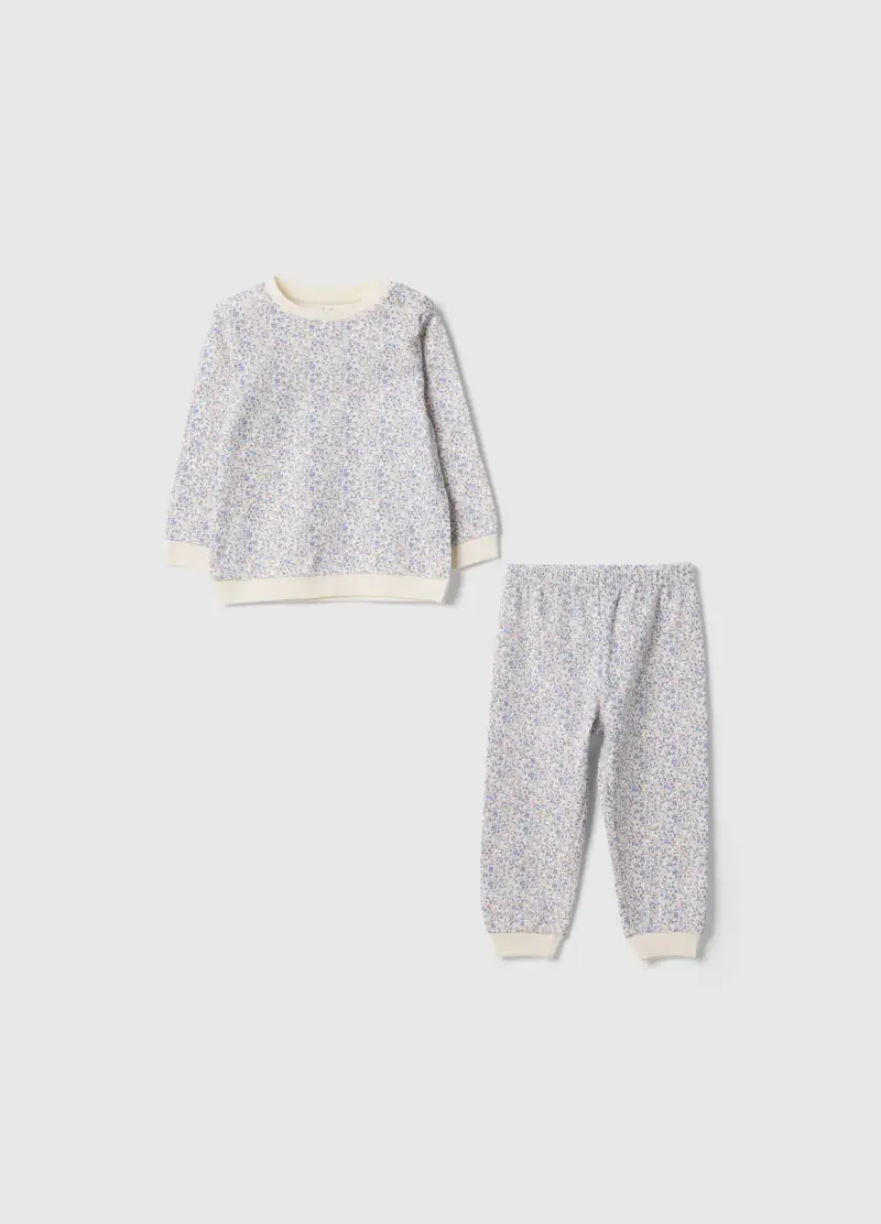 Pigiama In Puro Cotone Multicolor Da Neonato Con Design Floreale, Bambina, Multicolor