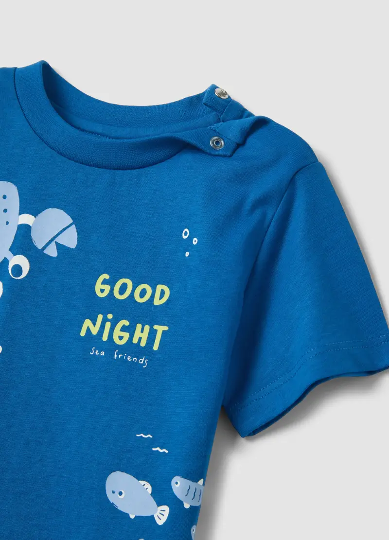 Pigiama In Puro Cotone Multicolor Da Neonato Regular Fit Con Stampe, Bambino, Multicolor miniatura 3