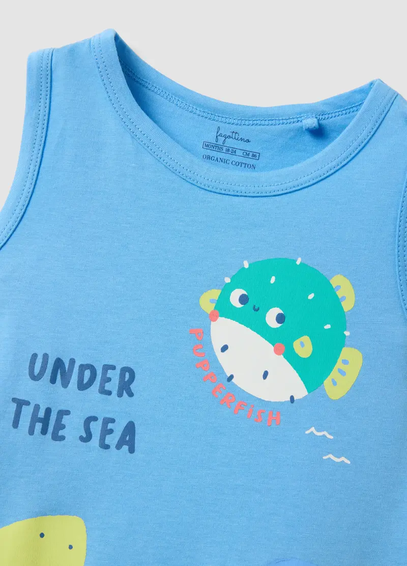 Pigiama In Puro Cotone Multicolor Da Neonato Regular Fit Con Stampe, Bambino, Multicolor miniatura 3