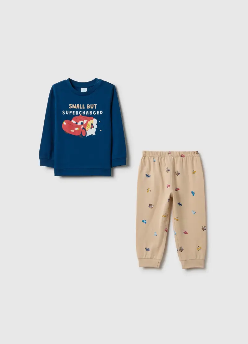 Pigiama In Puro Cotone Multicolor Da Neonato Regular Fit Con Stampe Cars, Bambino, Multicolor
