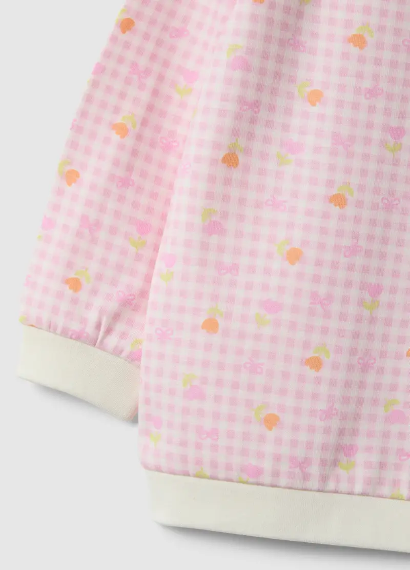 Pigiama In Puro Cotone Rosa Regular Fit Per Bimba, Bambina, Rosa miniatura 3